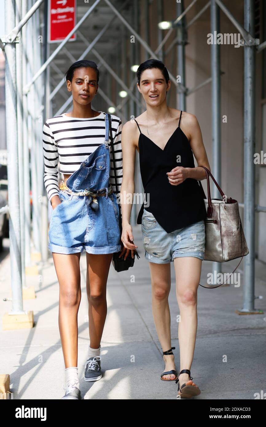 Grace Mahary Janice Alida Models Models Off Duty Model Model Off Duty Street Beauty Street Style Before Peter Son Milk Studio 450w 15th Street During Mercedes Benz Fashion Week Spring Summer 15 New York