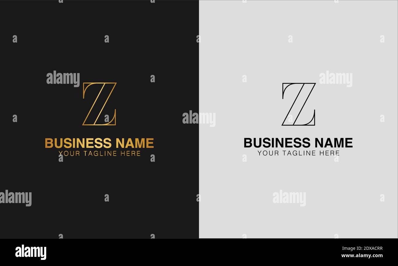 ZZ Z initial based abstract modern minimal creative logo, vector template image. luxury logotype logo, initial logo. Stock Vector