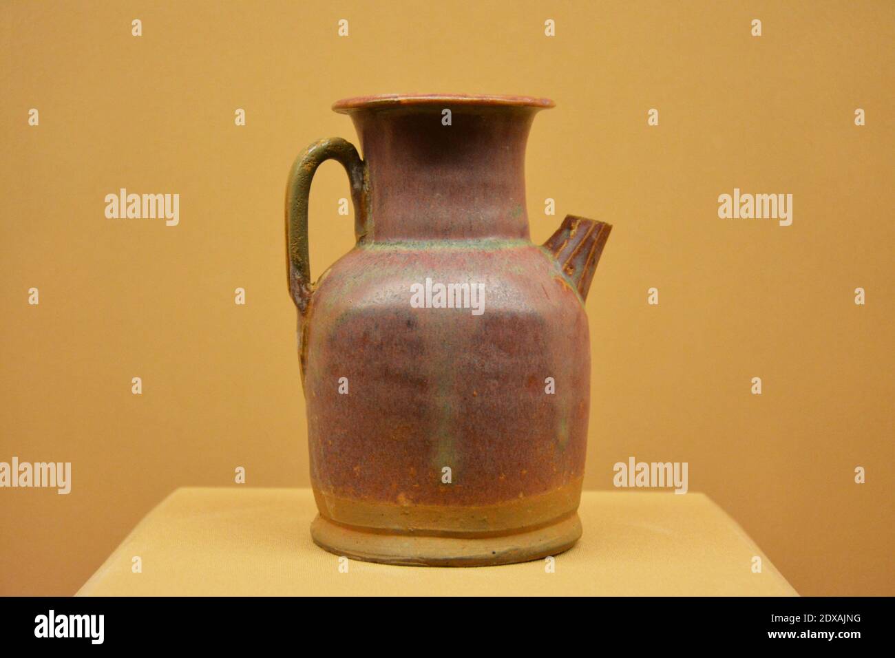 An ancient purple jar showed in the museum in shanghai Stock Photo