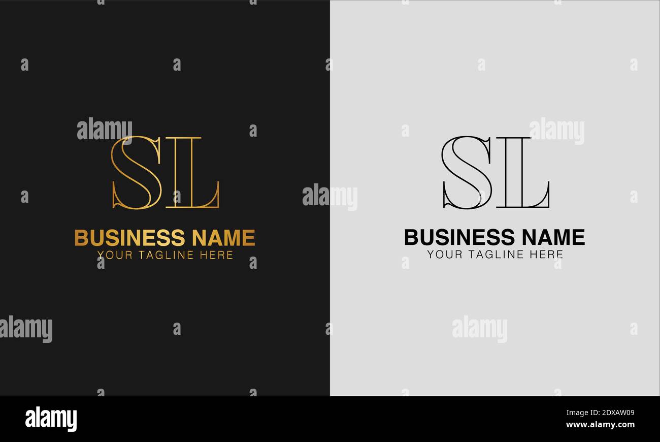 SL S L initial  based abstract modern minimal creative logo, vector template image. luxury logotype logo, initial logo. Stock Vector