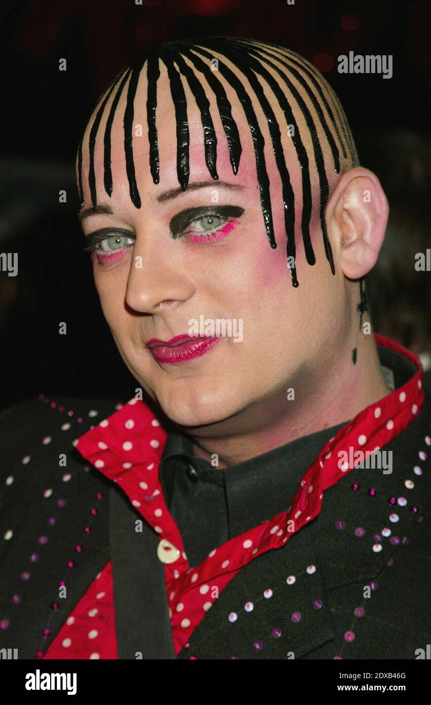 Boy George (George O'Dowd) arriving at the after-party for the opening night of 'Taboo' at The Roxy in New York City on November 13, 2003.  Photo Credit: Henry McGee/MediaPunch Stock Photo