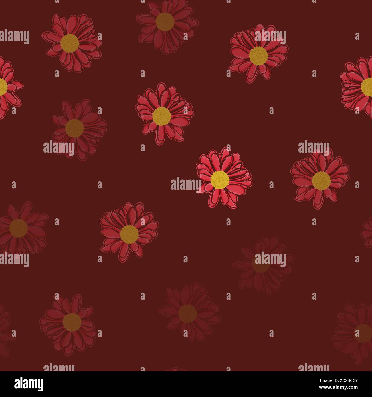 floral flower pattern, vector illustration Stock Vector Image & Art - Alamy