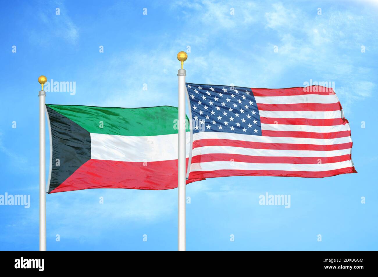 Kuwait usa flag hires stock photography and images Alamy