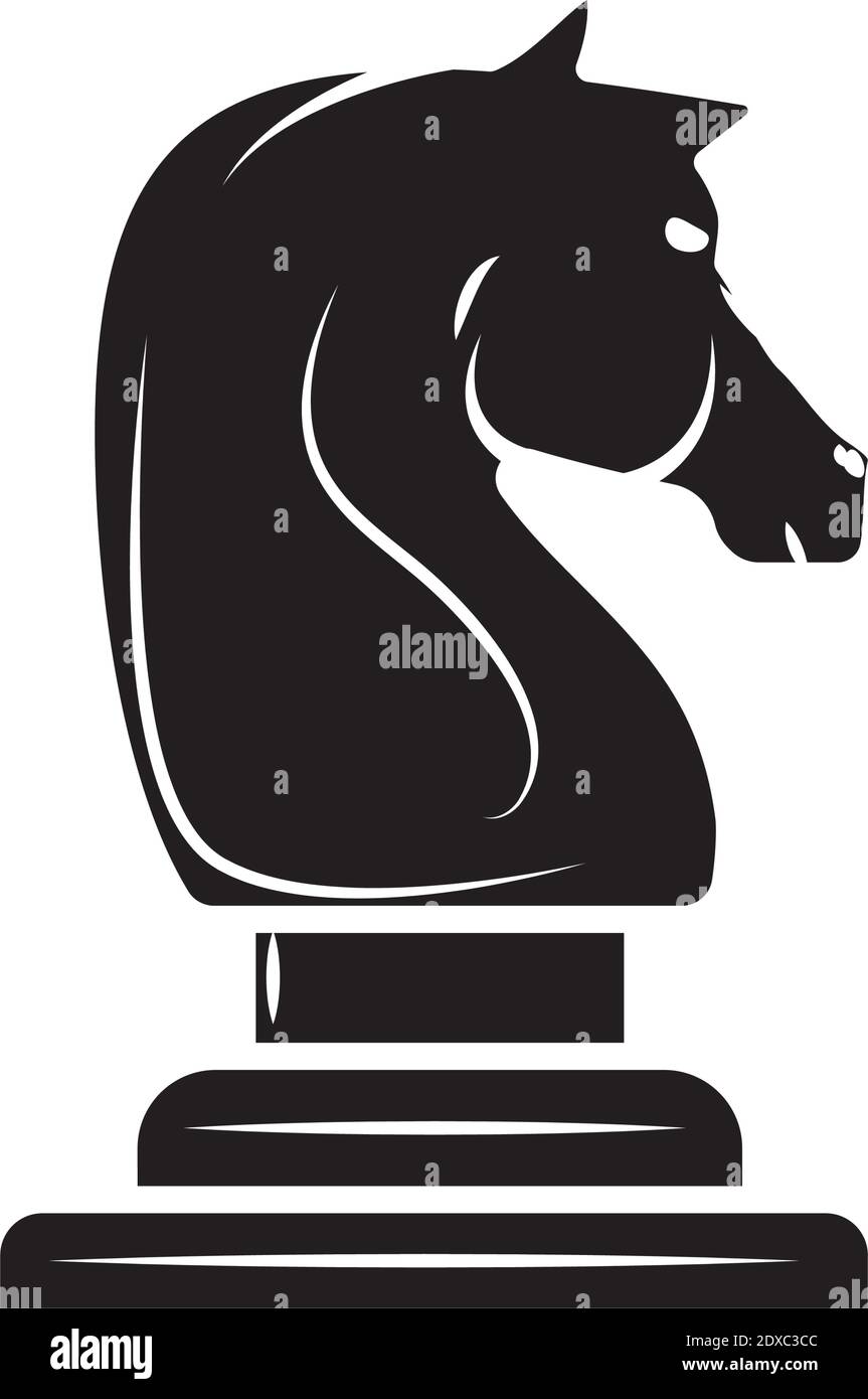 Chess piece knight Black and White Stock Photos & Images - Alamy