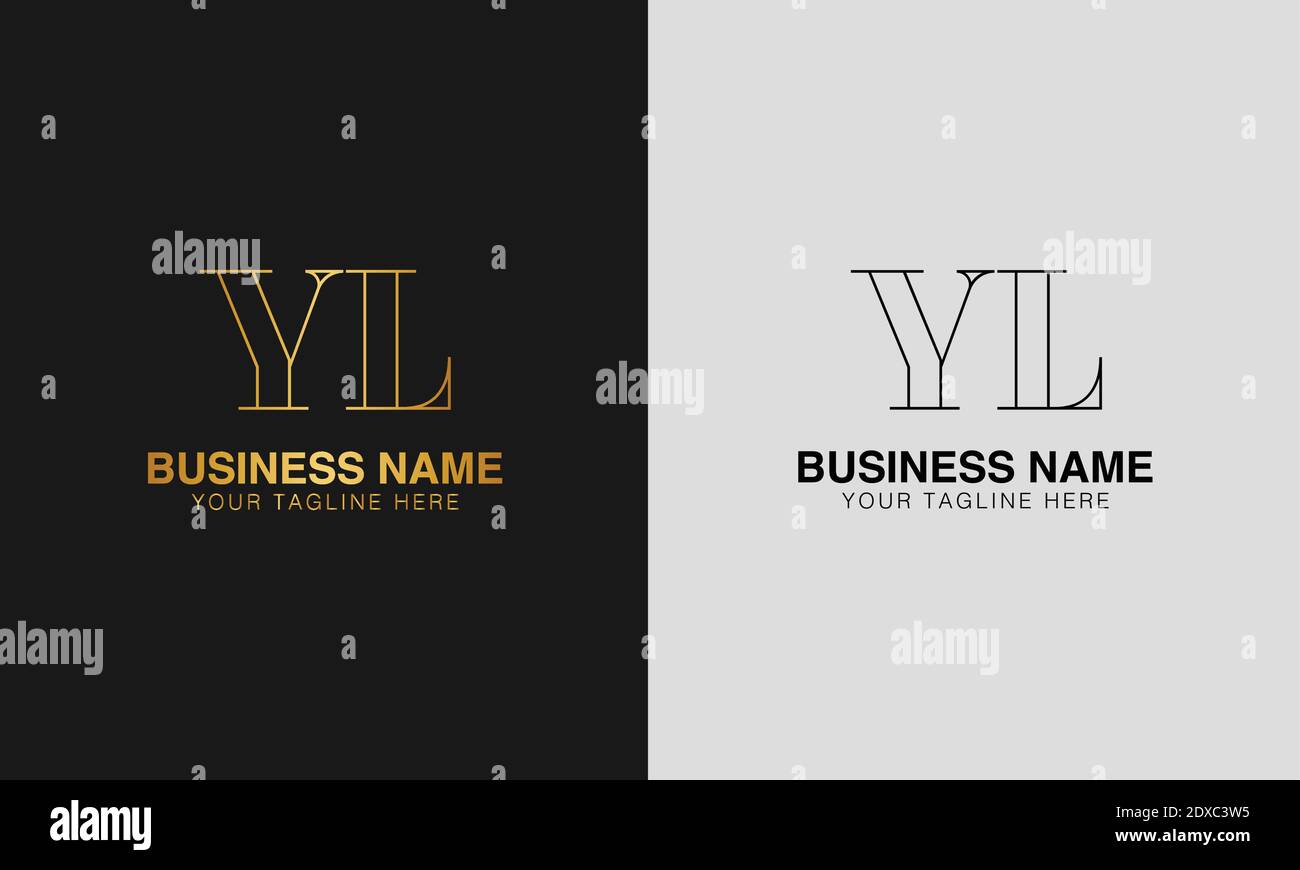 YL Y L initial  based abstract modern minimal creative logo, vector template image. luxury logotype logo, initial logo. Stock Vector