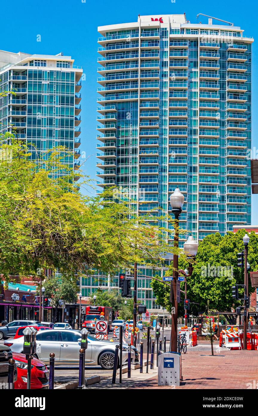 Tall apartment buildings in downtown Tempe, Arizona Stock Photo Alamy