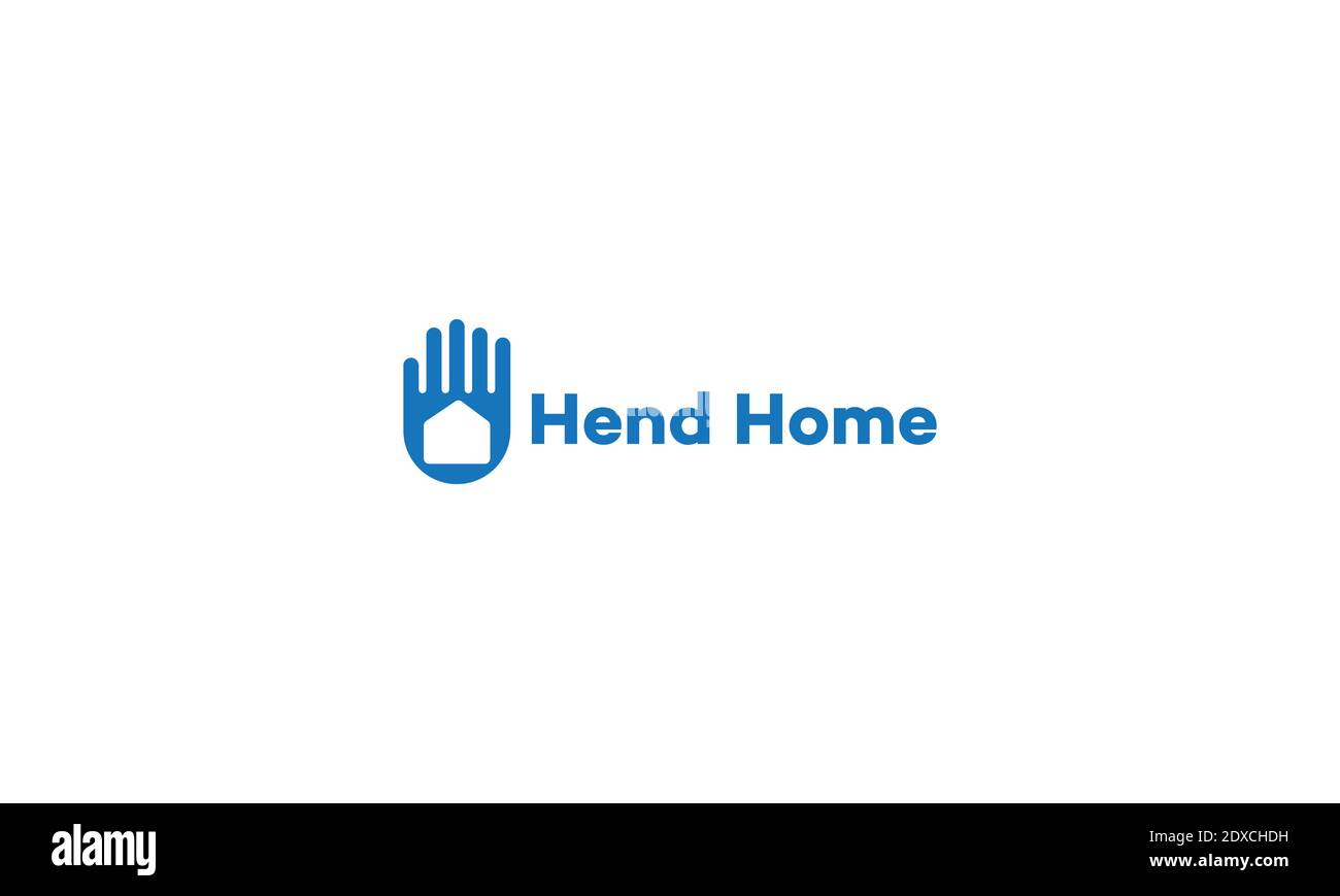 Hend Home logo design and vector template Stock Vector