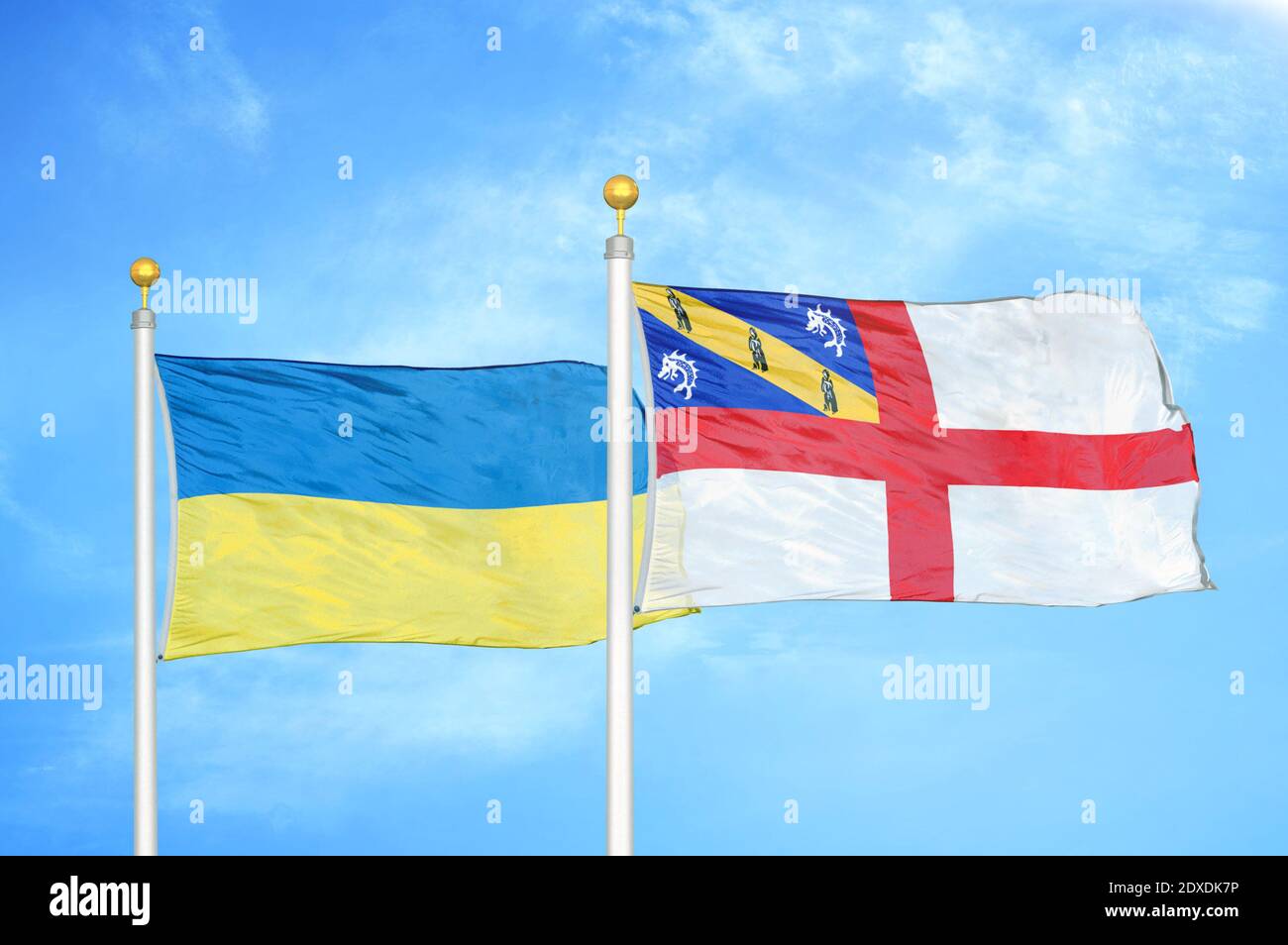 Ukraine national team flags hi-res stock photography and images - Alamy