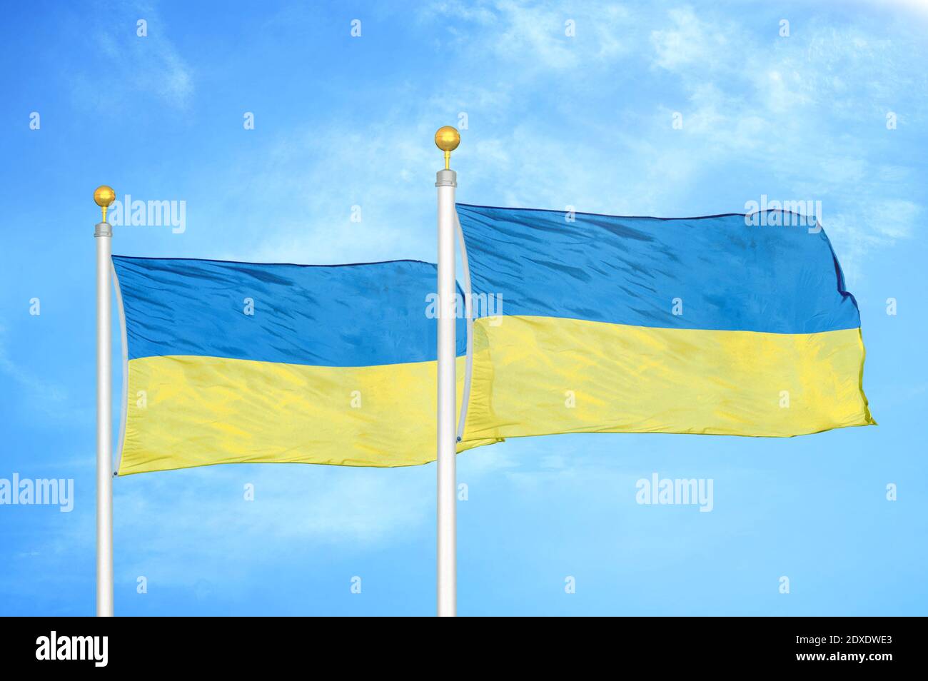Ukraine national team flags hi-res stock photography and images - Alamy