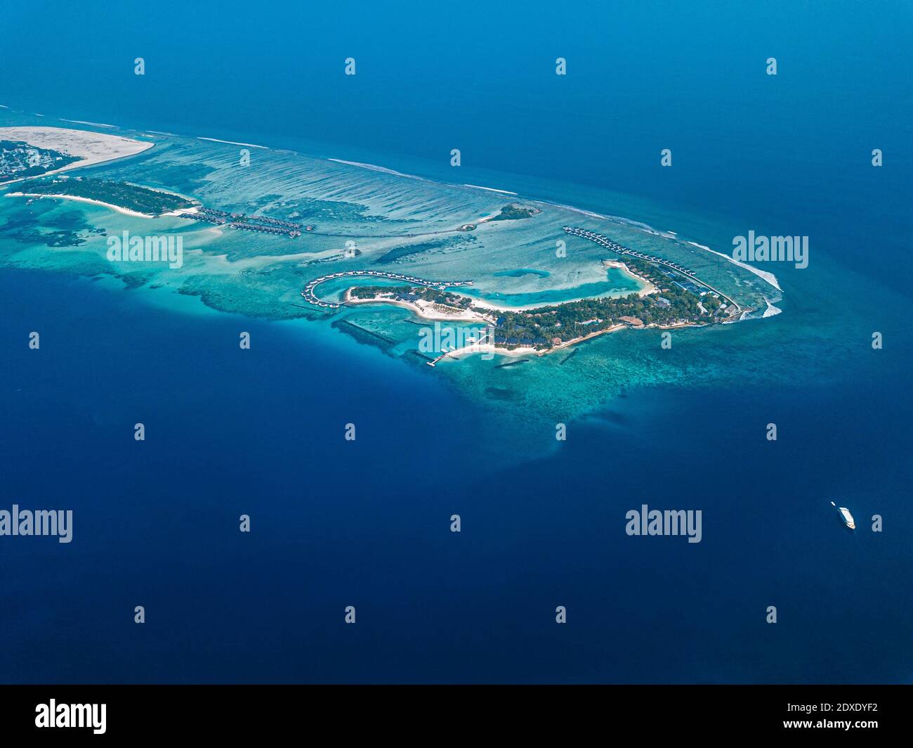 Tropical island on sea, aerial view Stock Photo - Alamy