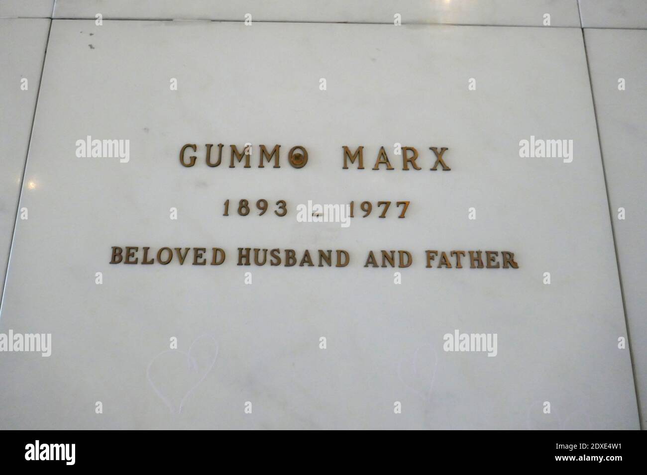 Glendale, California, USA 23rd December 2020 A general view of atmosphere of actor Gummo Marx's Grave in Patriots Terrace in Corridor of the Patriots in Sanctuary of Brotherhood at Freedom Mausoleum at Forest Lawn Memorial Park on December 23, 2020 in Glendale, California, USA. Photo by Barry King/Alamy Stock Photo Stock Photo