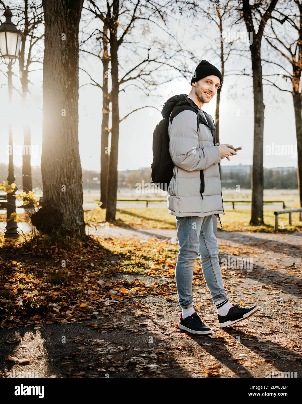 Man walking side view jacket hi-res stock photography and images - Alamy