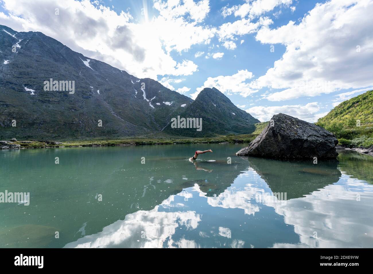 Adult jumping in river hi-res stock photography and images - Alamy