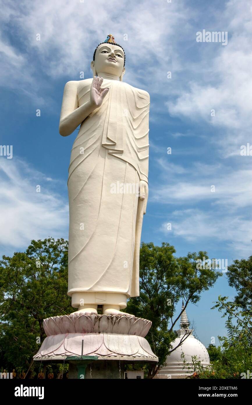The standing Buddha statue located at the Sigiriya Temple in central