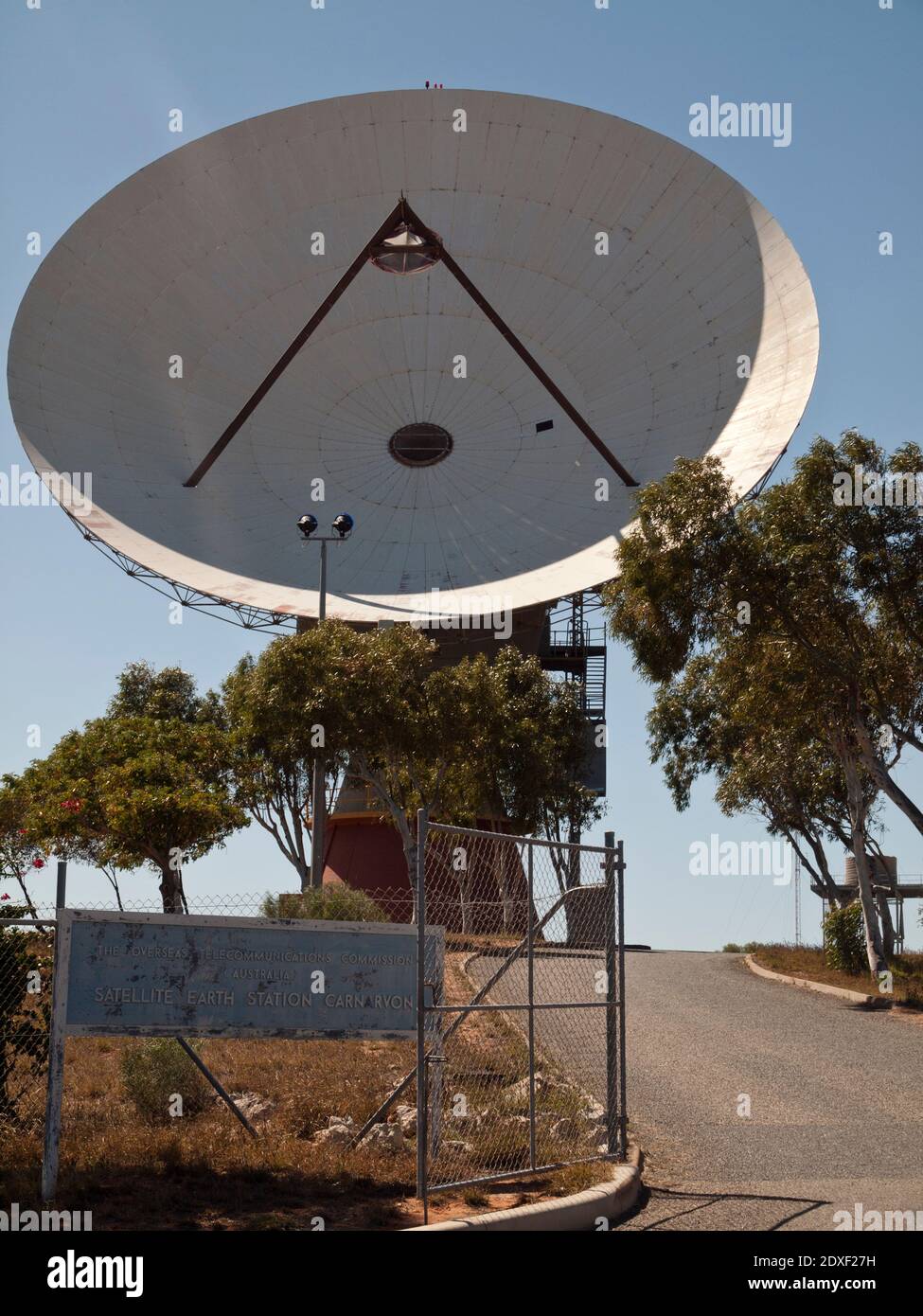 OTC Satellite Earth Station (decommissioned), Carnarvon, Western Australia Stock Photo
