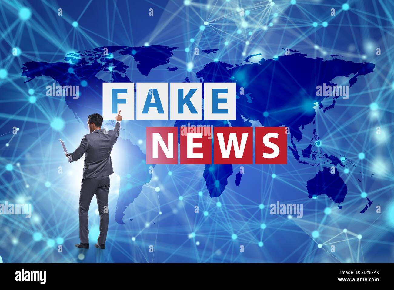 Fake news concept in the information manipulation concept Stock Photo ...