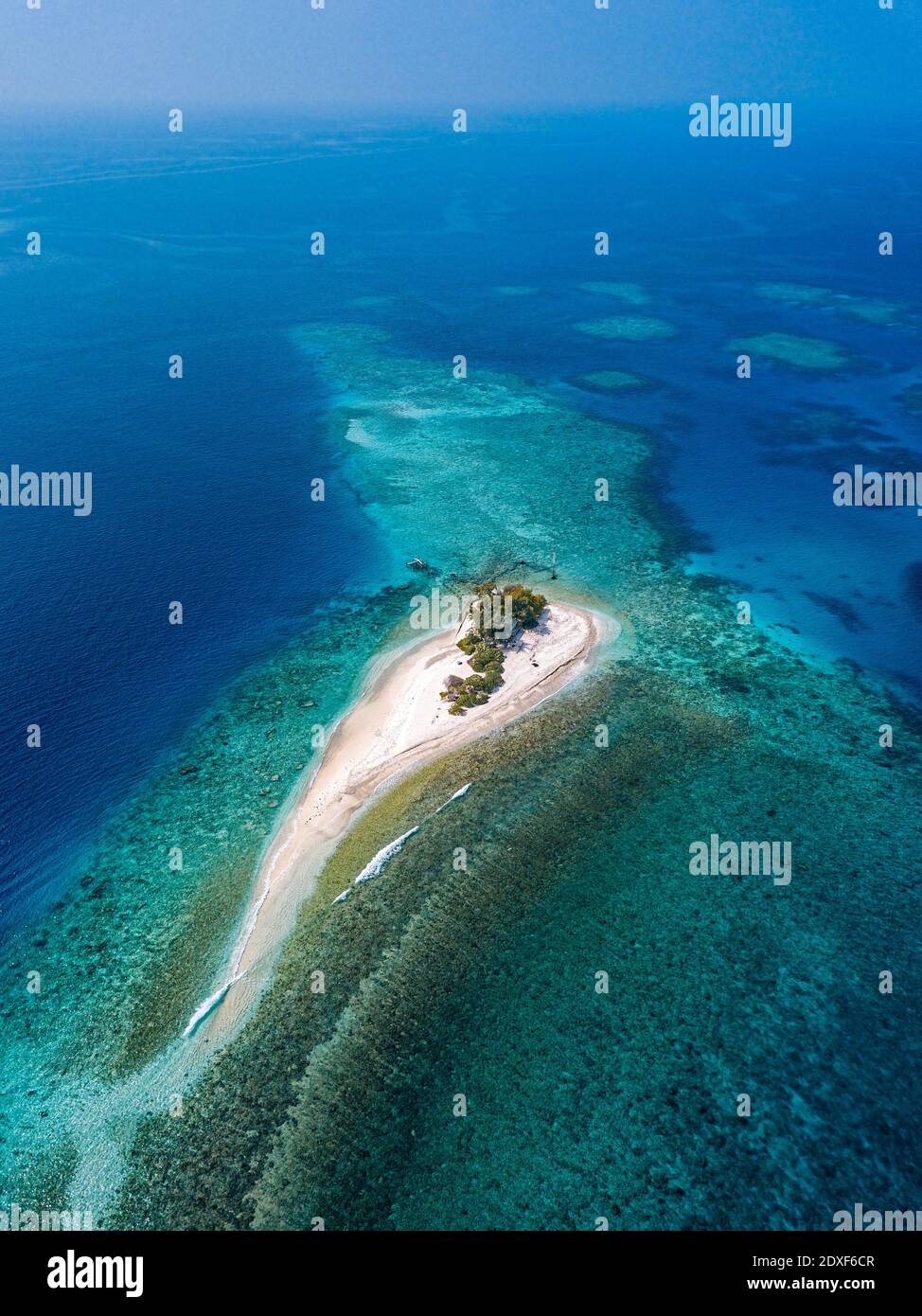 Tropical island on sea, aerial view Stock Photo - Alamy