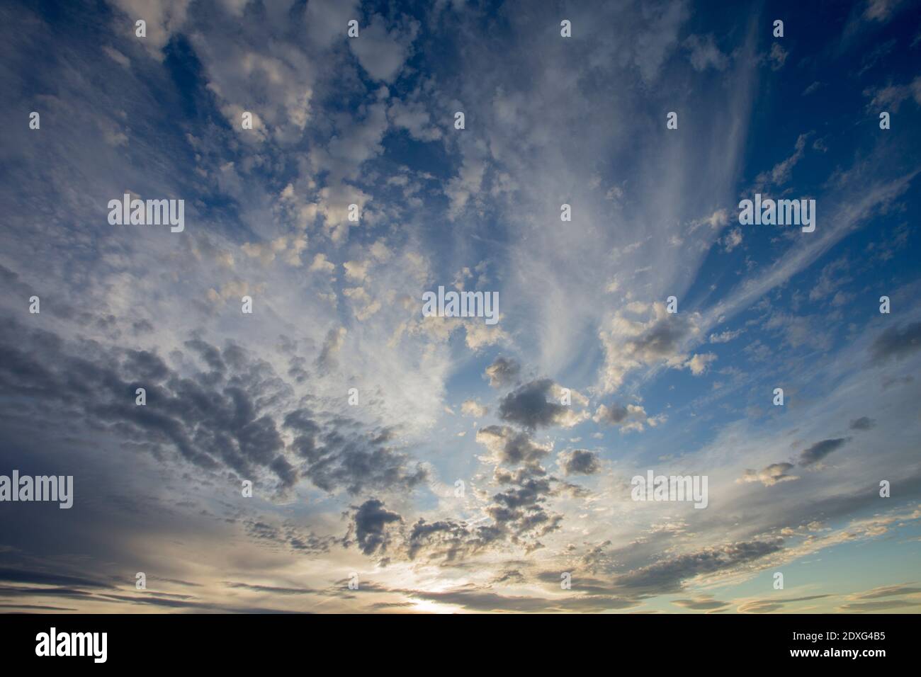 A Dramatic Sky With Clouds, backgrund Stock Photo