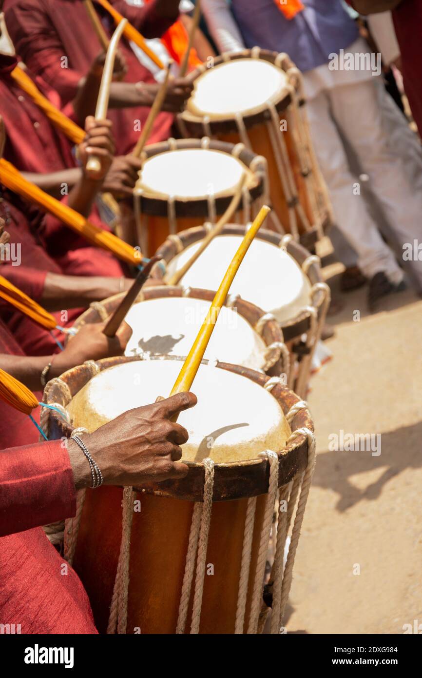 Kerala percussion instrument hi-res stock photography and images - Alamy