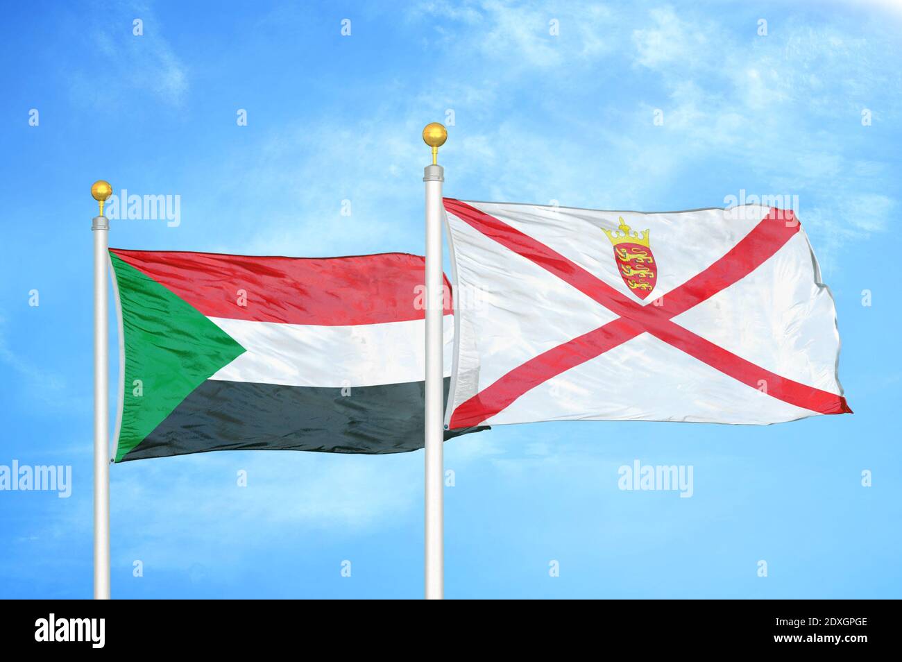 Jersey sudan flag hi-res stock photography and images - Alamy