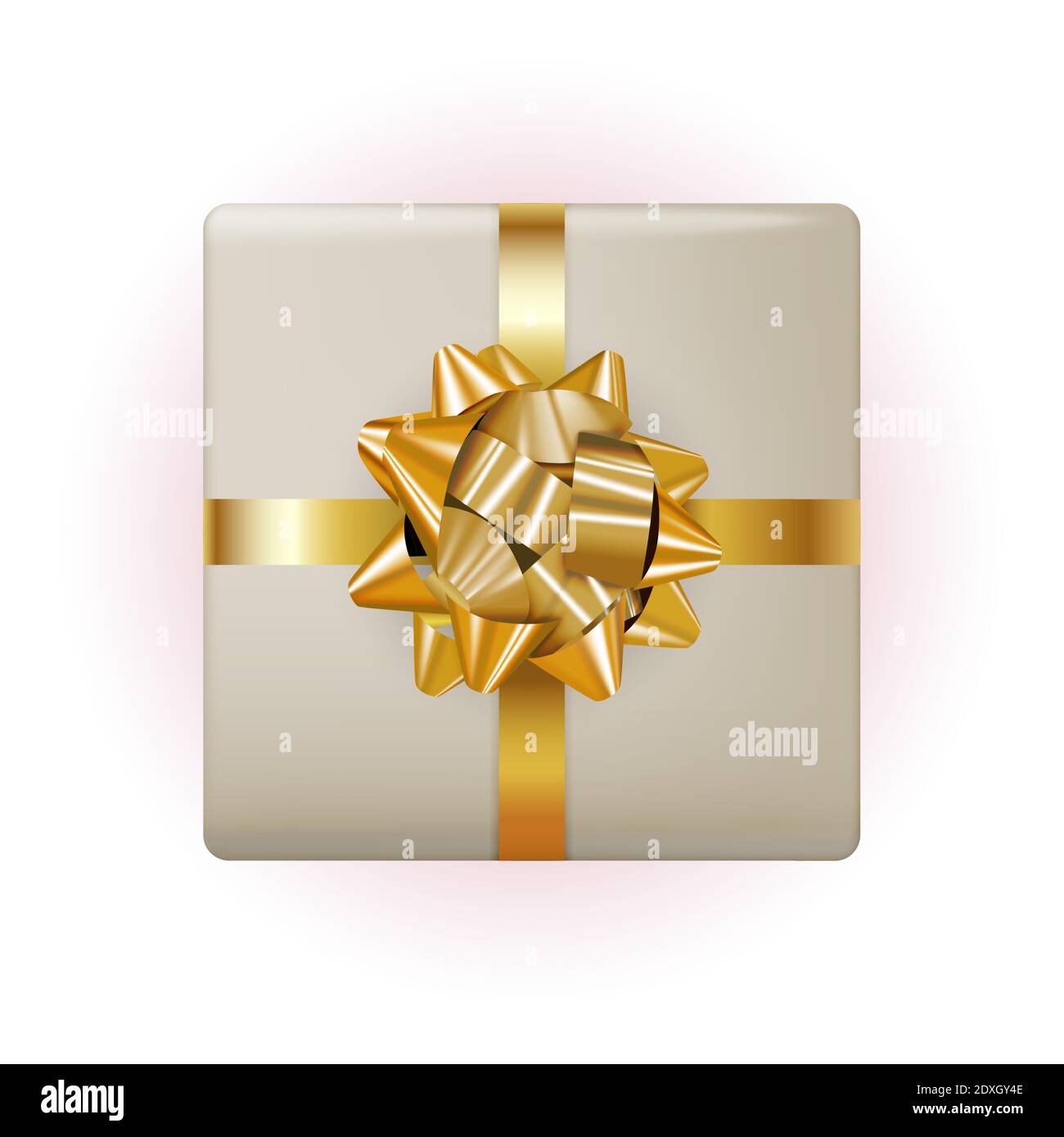 Gift Box with Bow and Ribbon. Vector Illustration Stock Vector Image ...