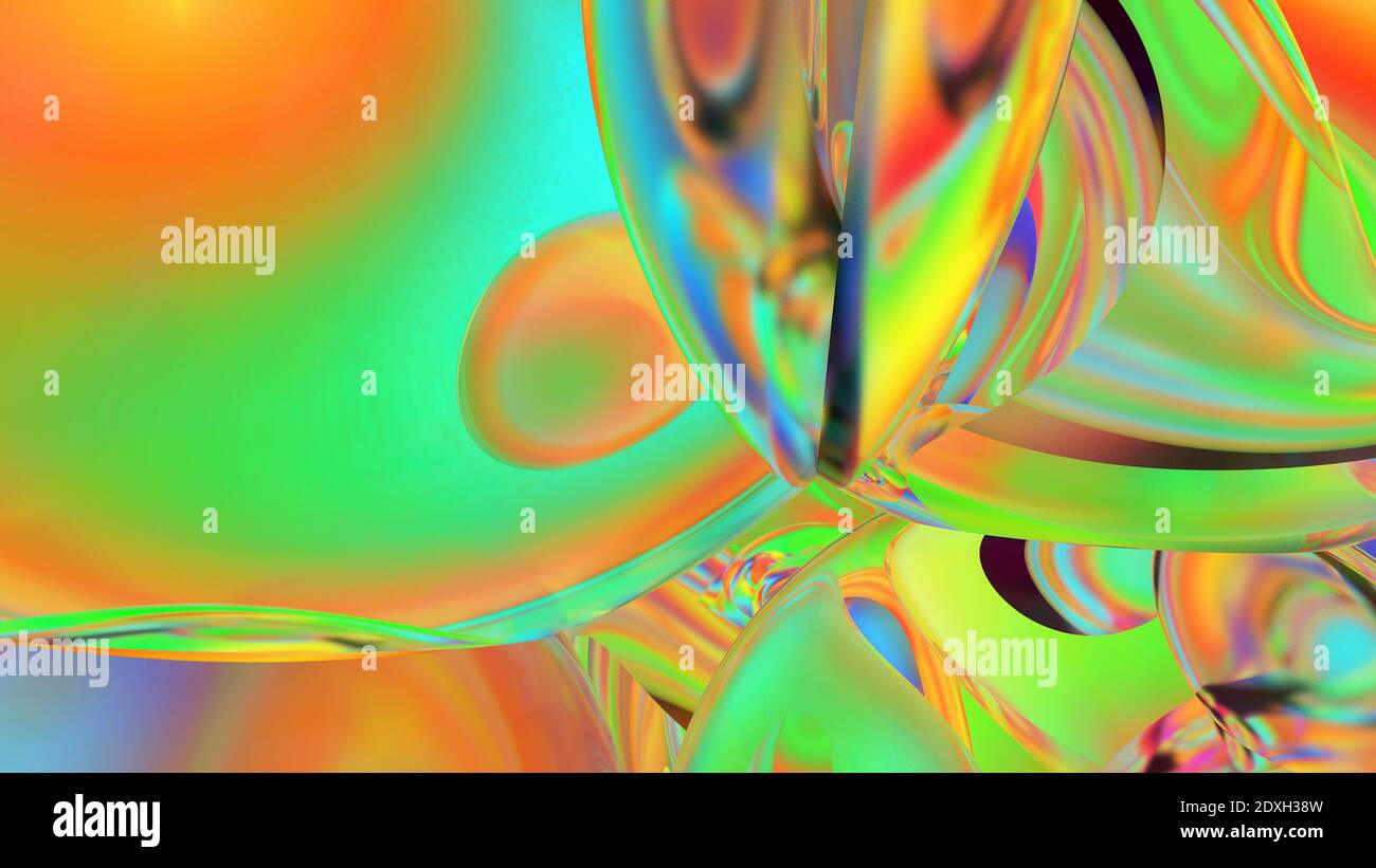 Abstract colorful circles background, 3D rendering Stock Photo