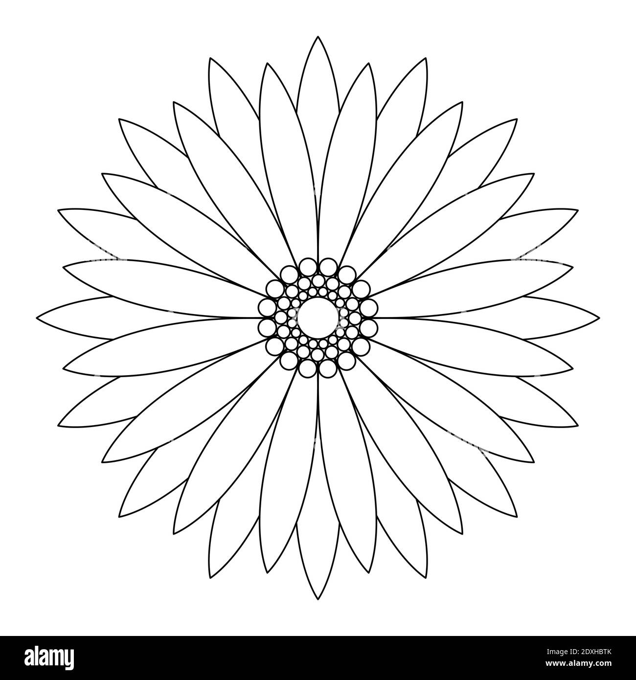 Vector simple contouring flower Linear drawing Tattoo stencil Stock  Vector Image  Art  Alamy