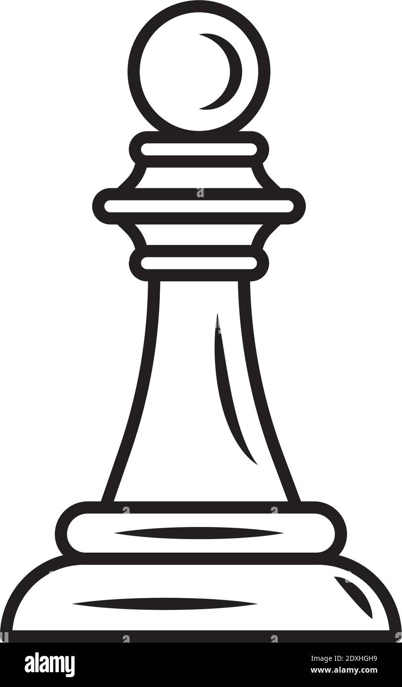 Silhouette of a pawn chess piece Royalty Free Vector Image