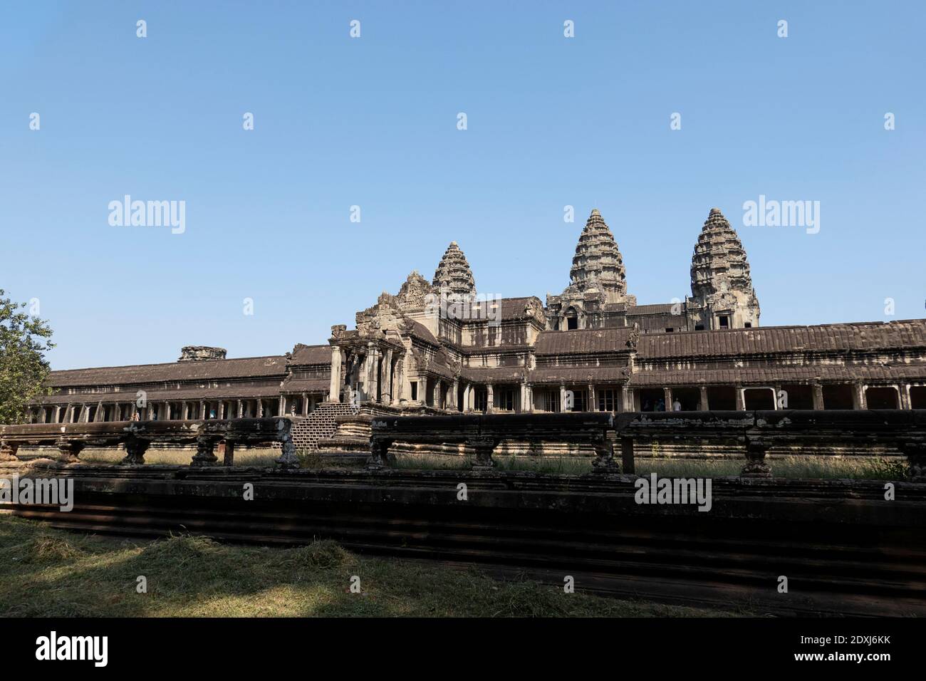 The ancient temple of Angkor Wat Stock Photo