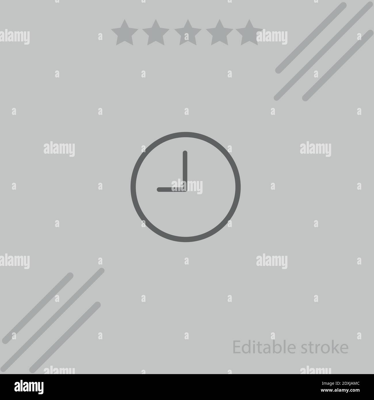 circular wall clock vector icon modern simple vector illustration Stock Vector