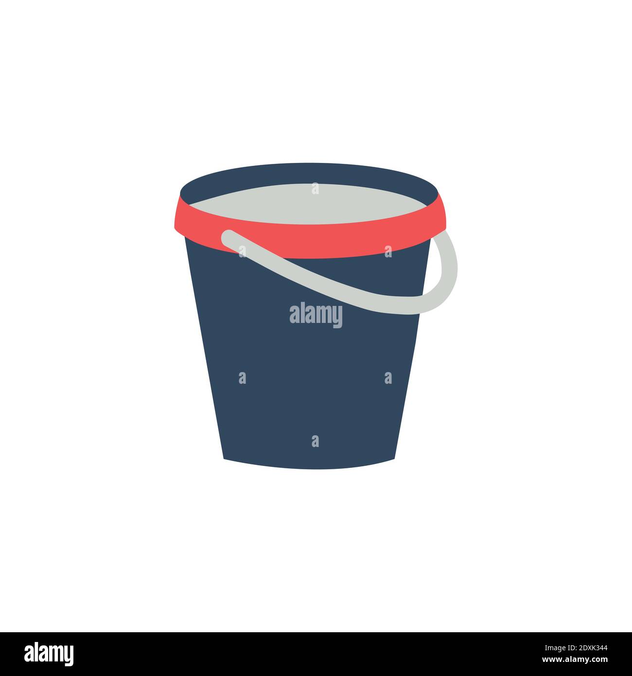 Colored water bucket container vector icon isolated on white background Stock Vector