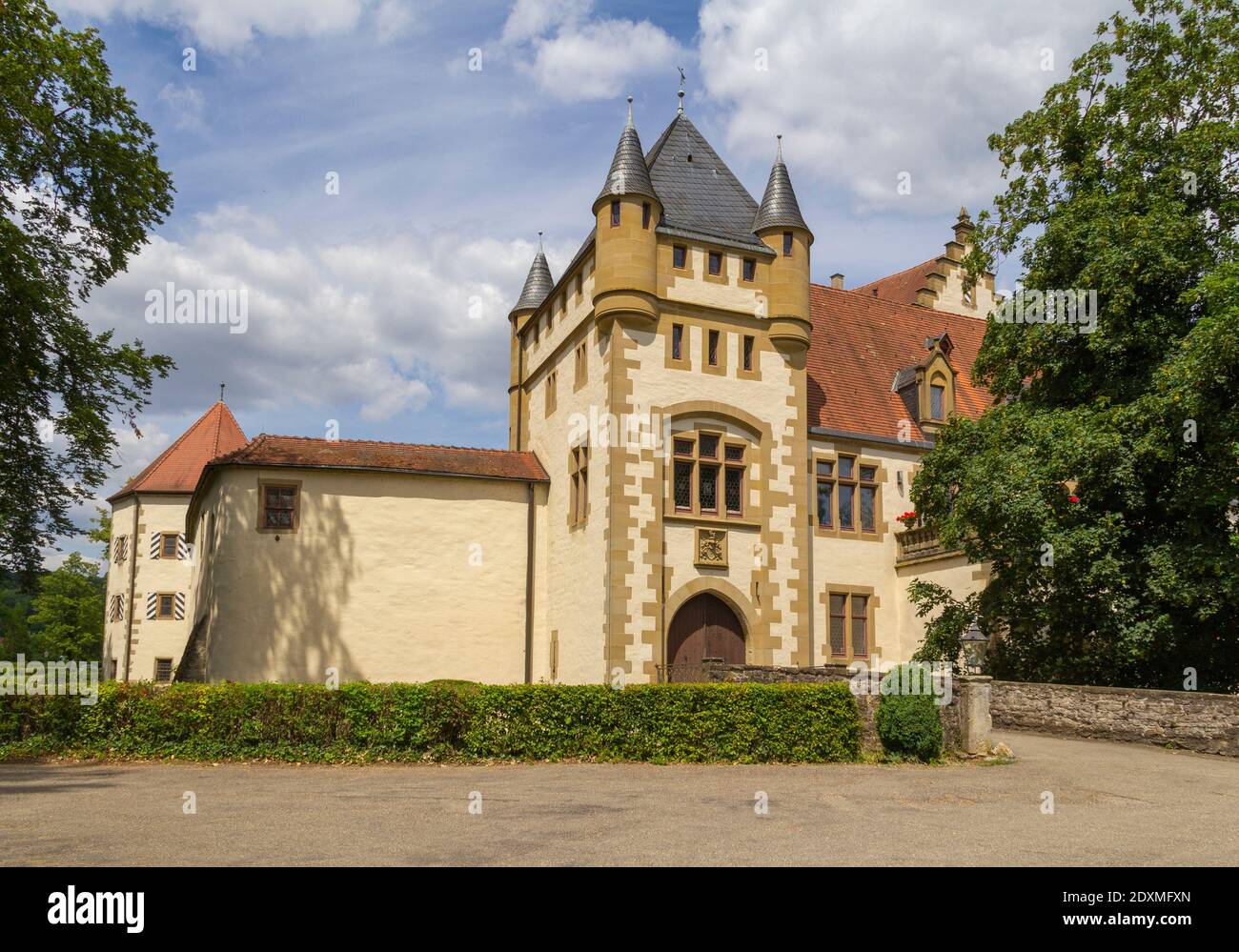 The Jagsthausen castle located in Southern Germany at summer time Stock Photo