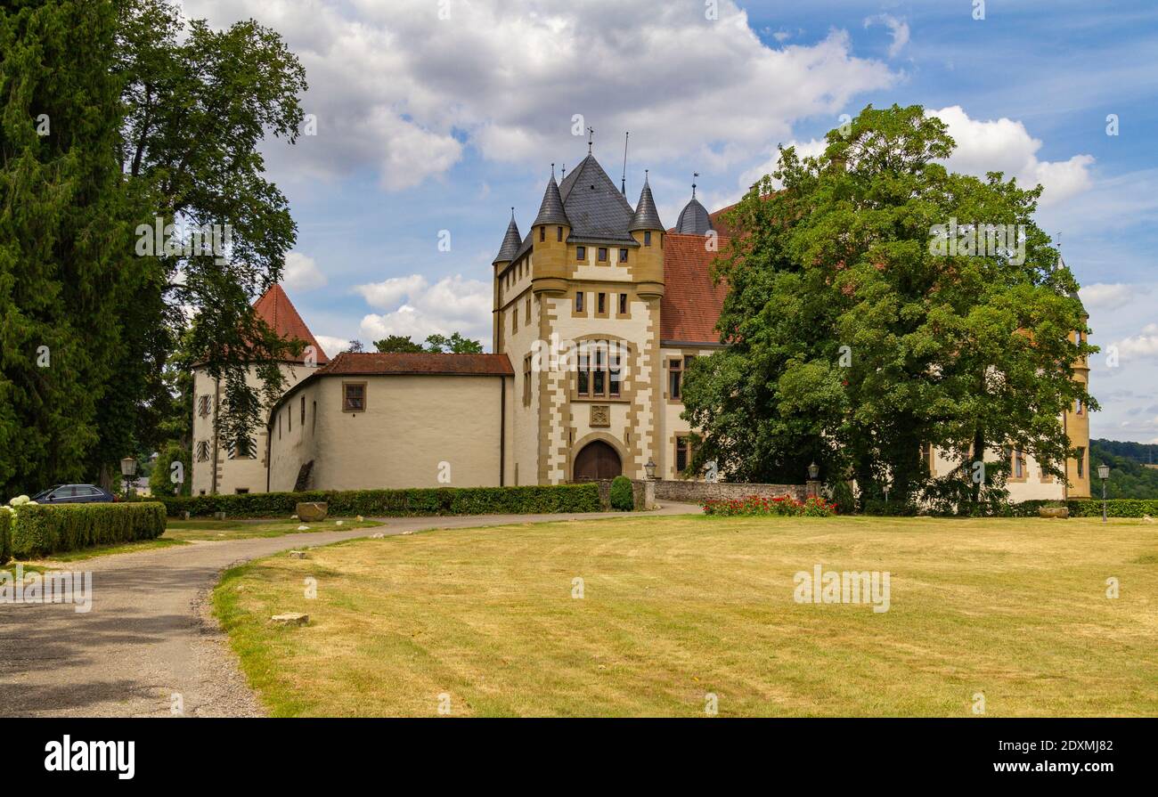 The Jagsthausen castle located in Southern Germany at summer time Stock Photo