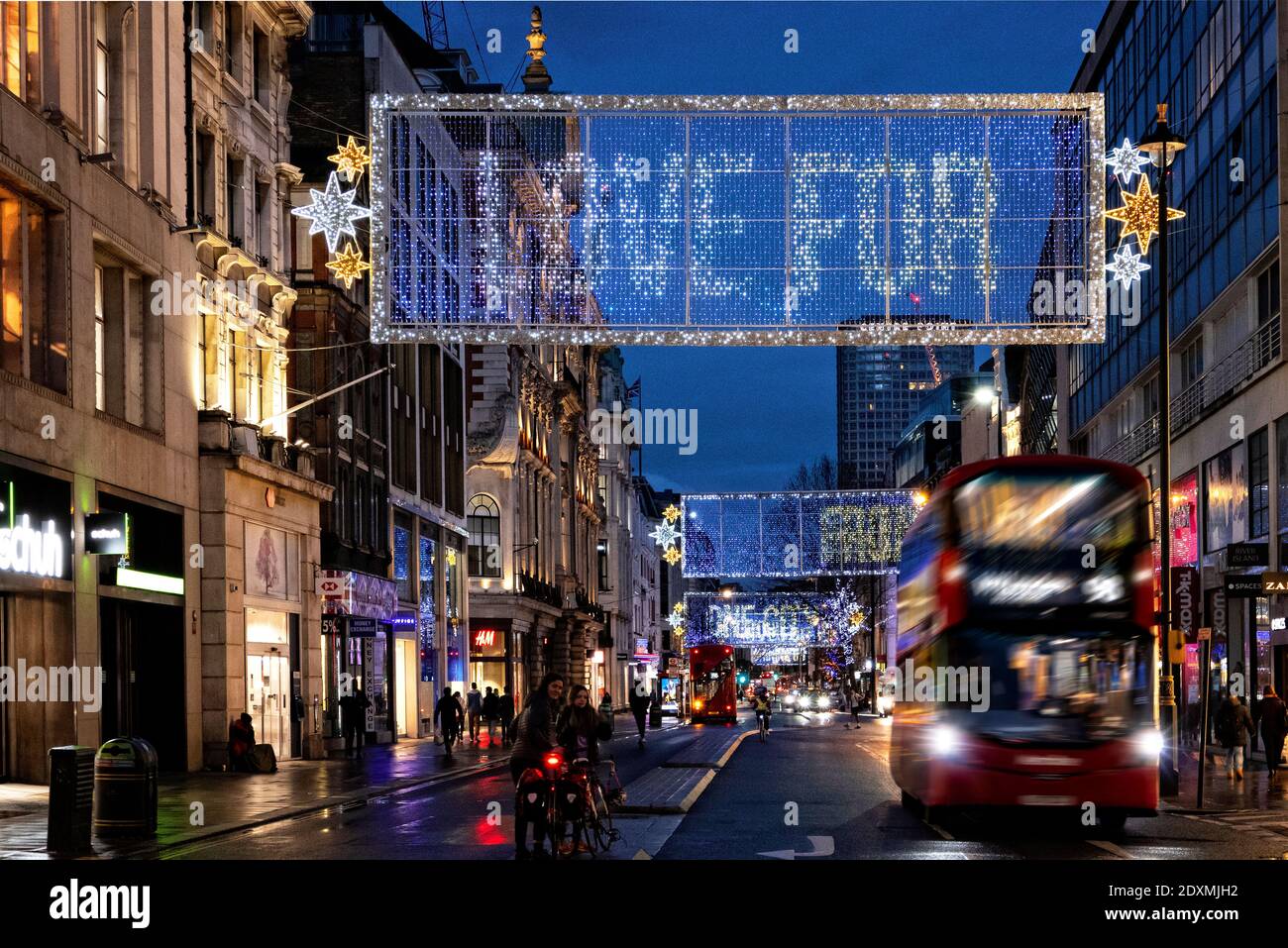 2020 Oxford Street Christmas Lights Stock Photo