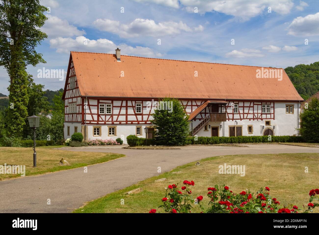 scenery around Jagsthausen castle located in Southern Germany at summer time Stock Photo