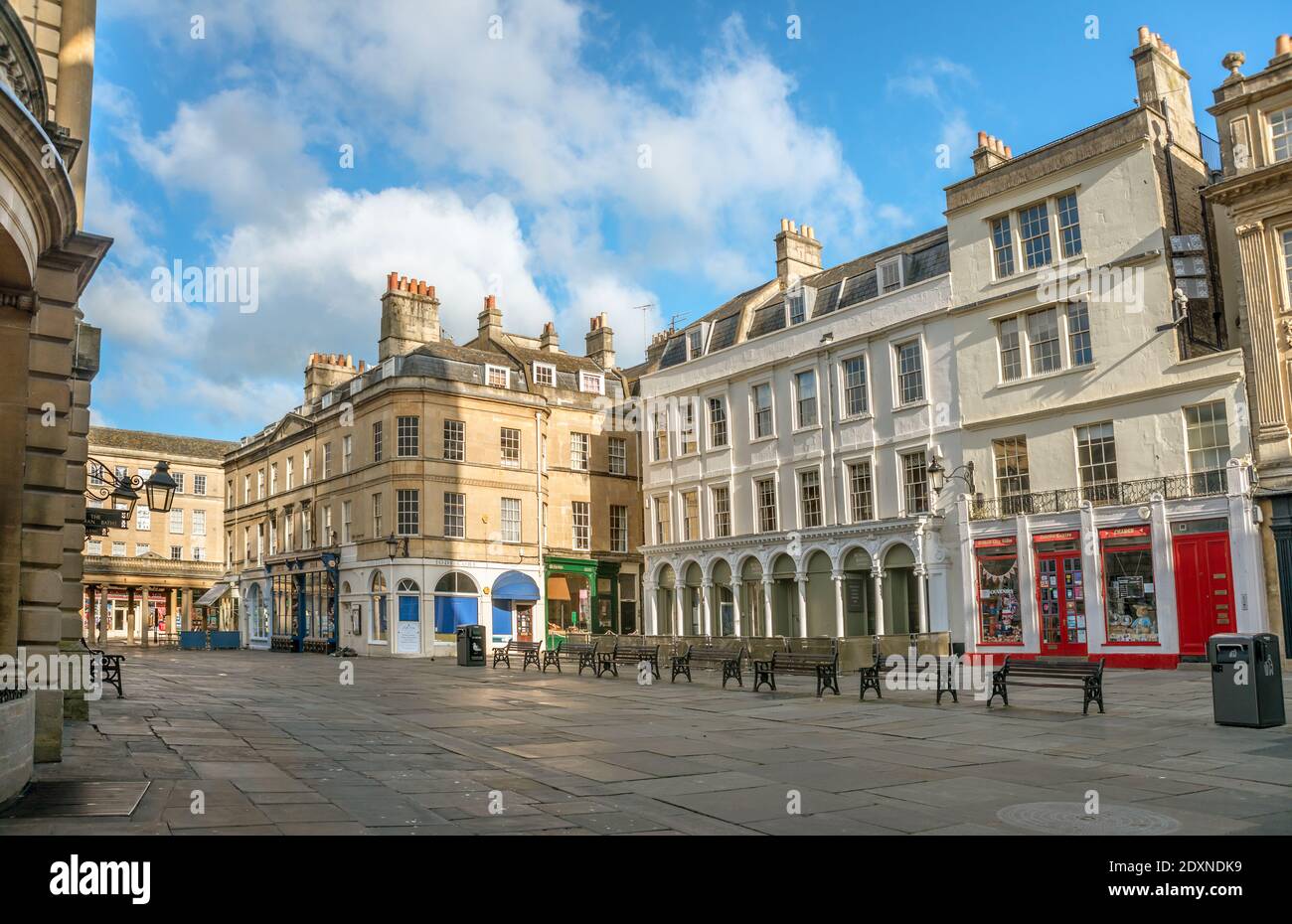 Abbey Church Yard in the historic city center of Bath, Somerset, England Stock Photo