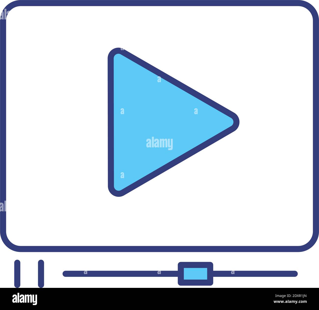 media player template line style icon vector illustration design Stock ...
