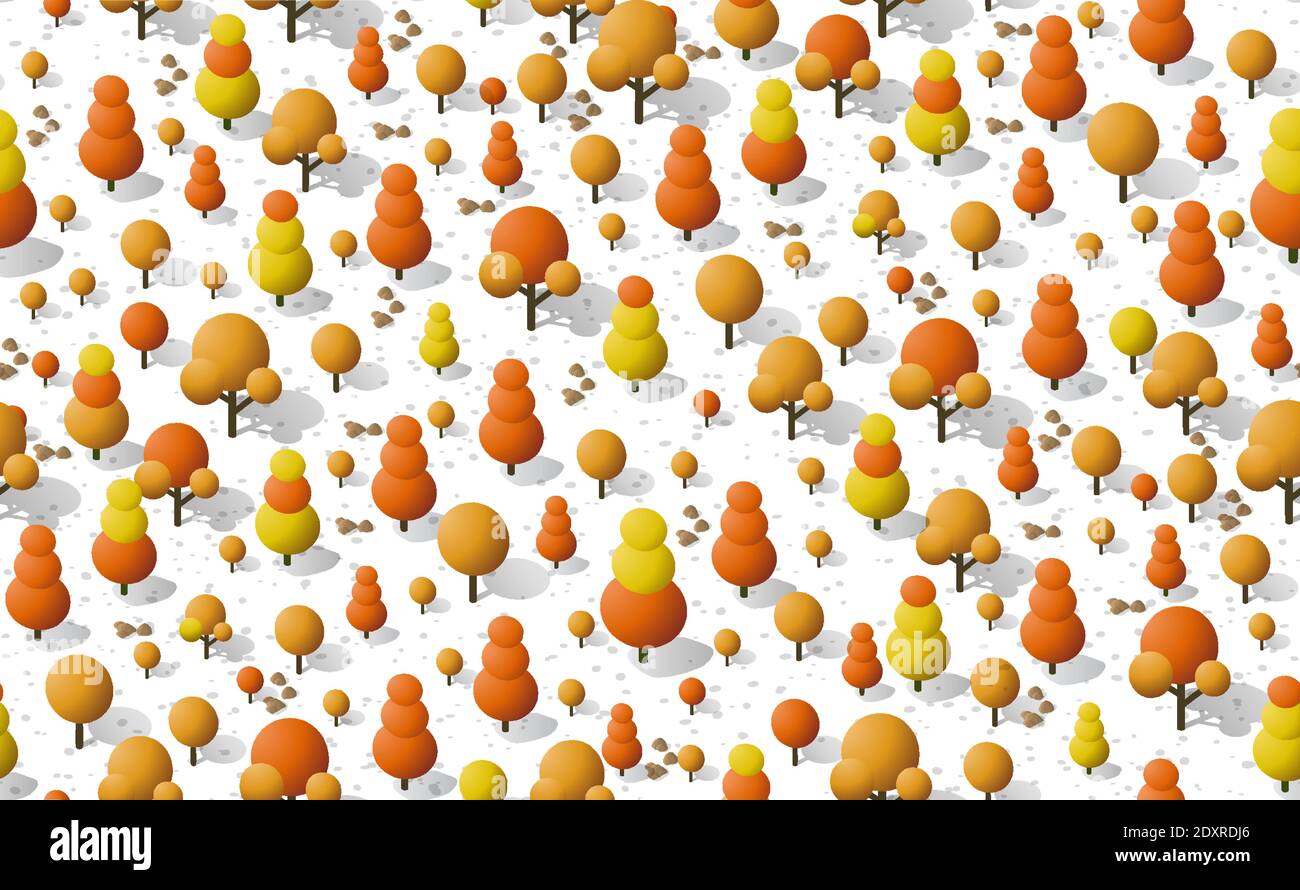 Forest desert pattern seamless background Stock Vector