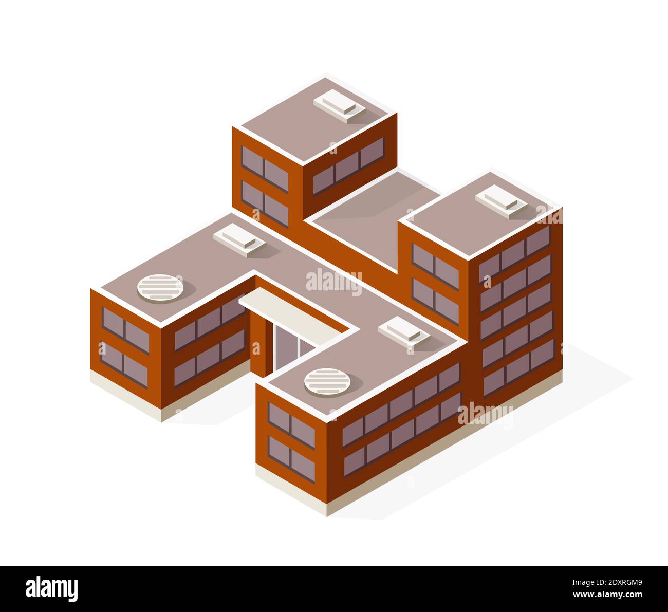 Isometric house building skyscraper concept Stock Vector Image & Art ...