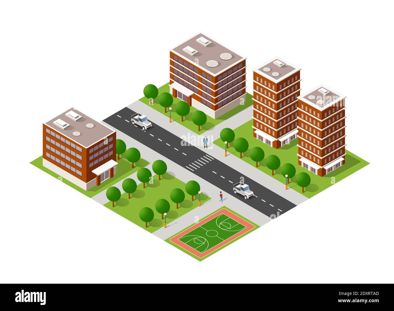 The isometric city with skyscraper from Stock Vector
