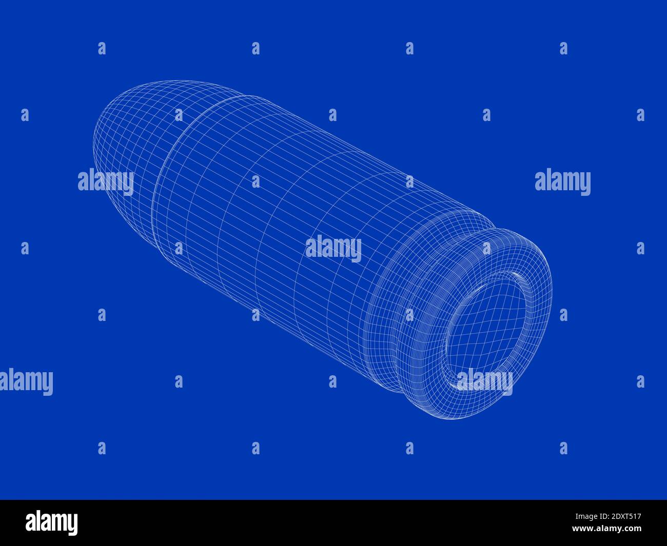 3D wireframe model of bullet Stock Photo Alamy