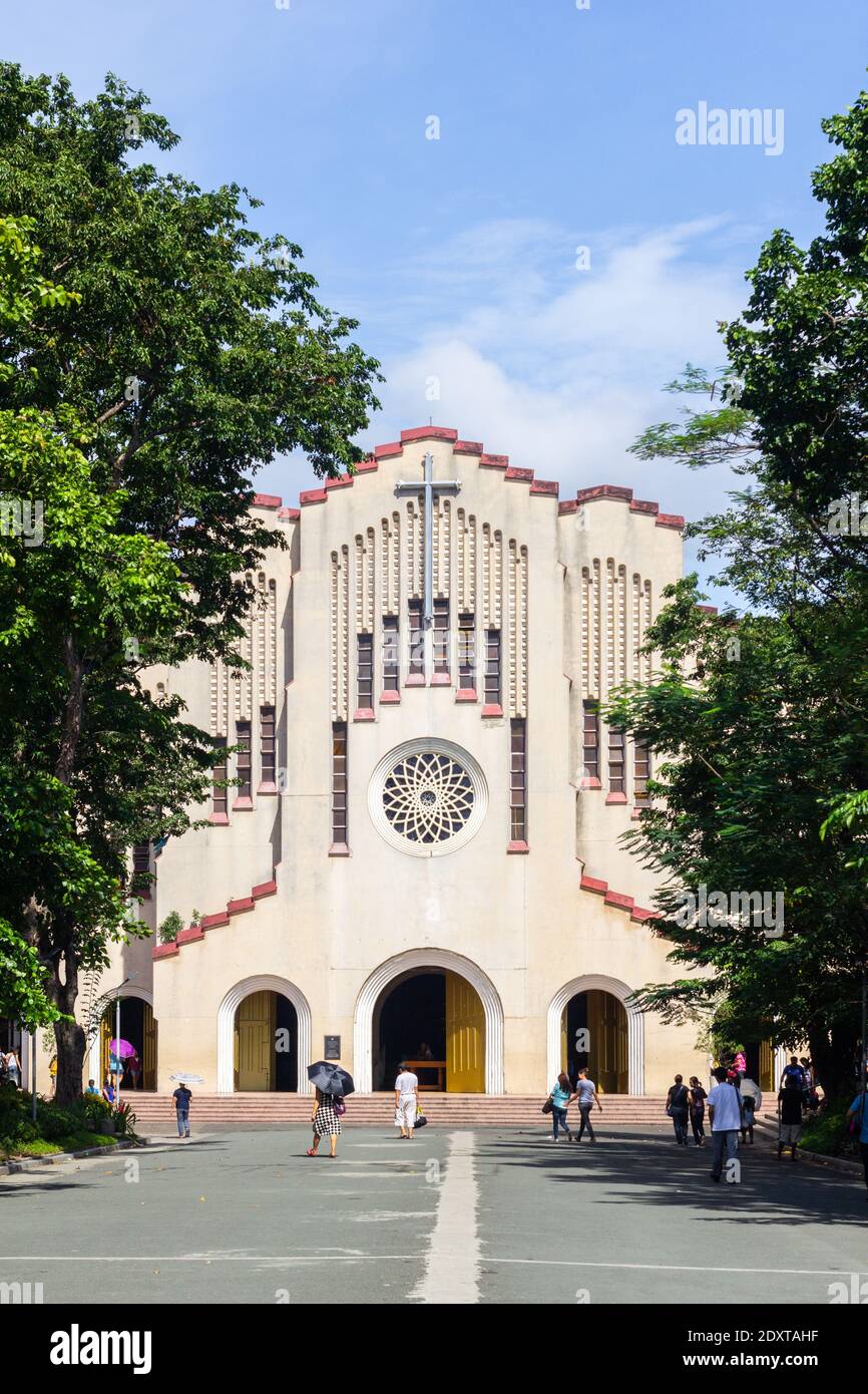 Facade of the National Shrine of Our Mother of Perpetual Help in Baclaran, Philippines Stock Photo