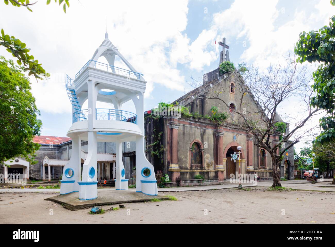 Facade of Bulan Church in Sorsogon, Philippines Stock Photo