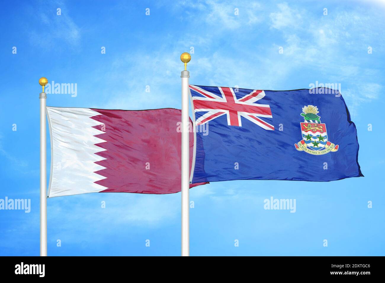 Qatar cayman islands flag hi-res stock photography and images - Alamy