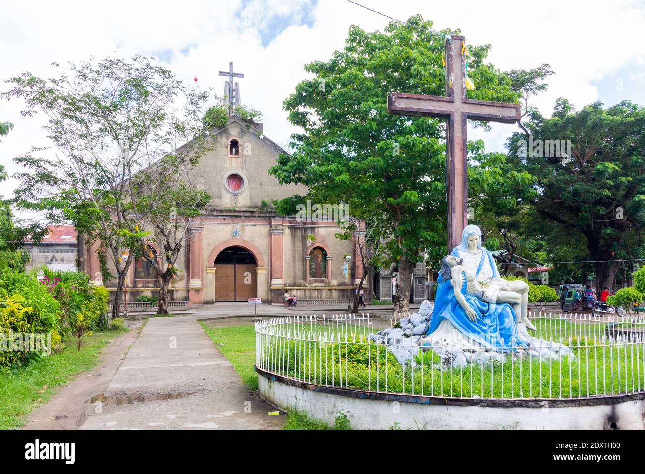 Facade of Bulan Church in Sorsogon, Philippines Stock Photo