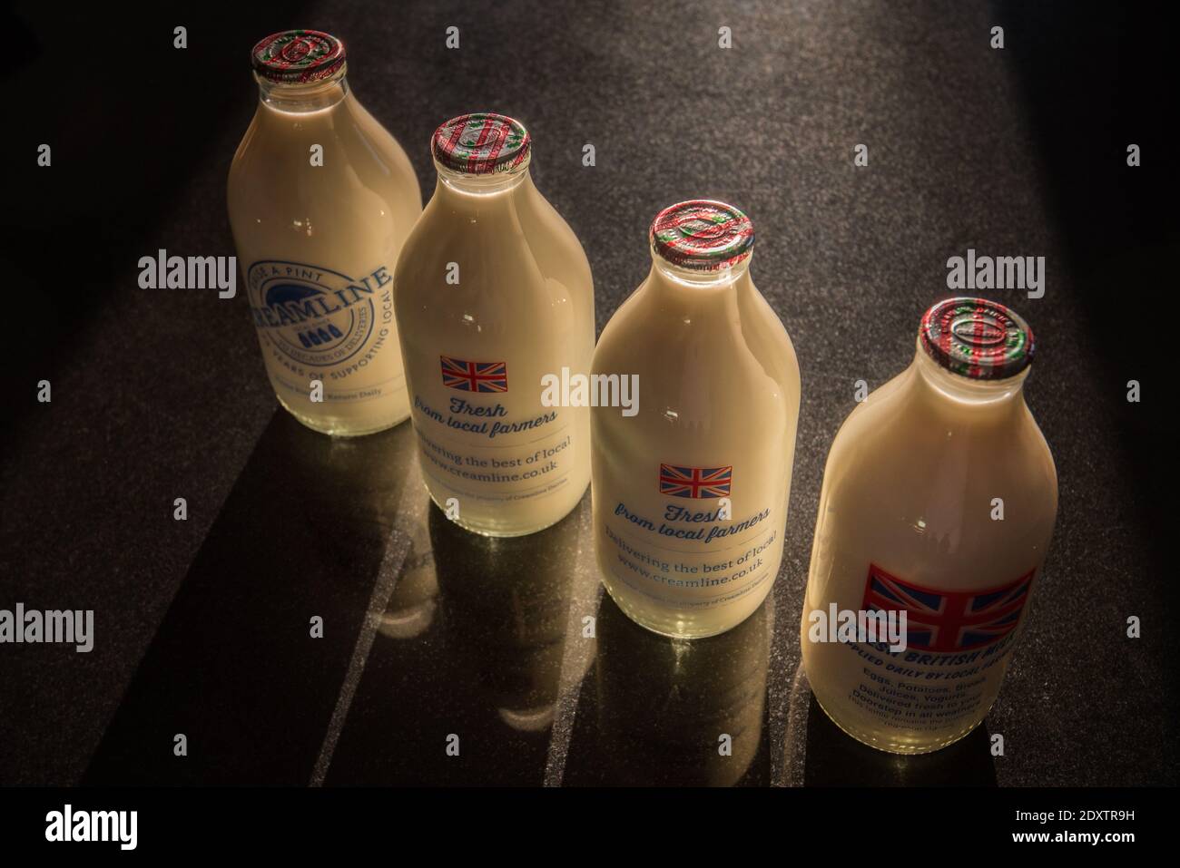 Doorstep milk delivery Stock Photo Alamy