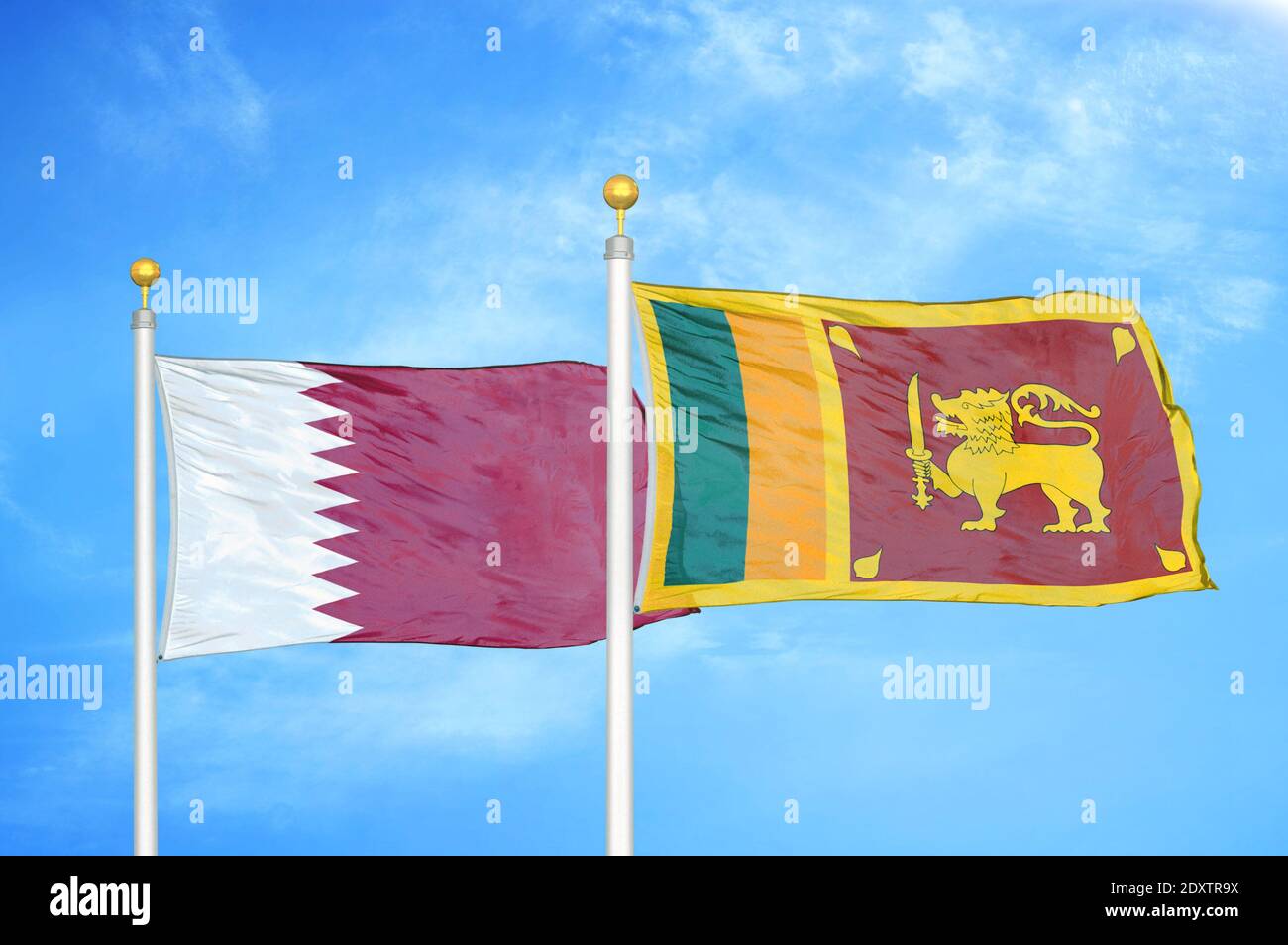 Sri lanka qatar flag hires stock photography and images Alamy