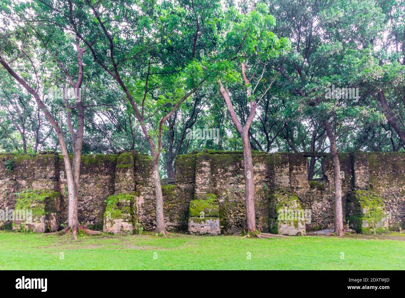 The ruins of the old church of Catarman in Camiguin,  Philippines Stock Photo
