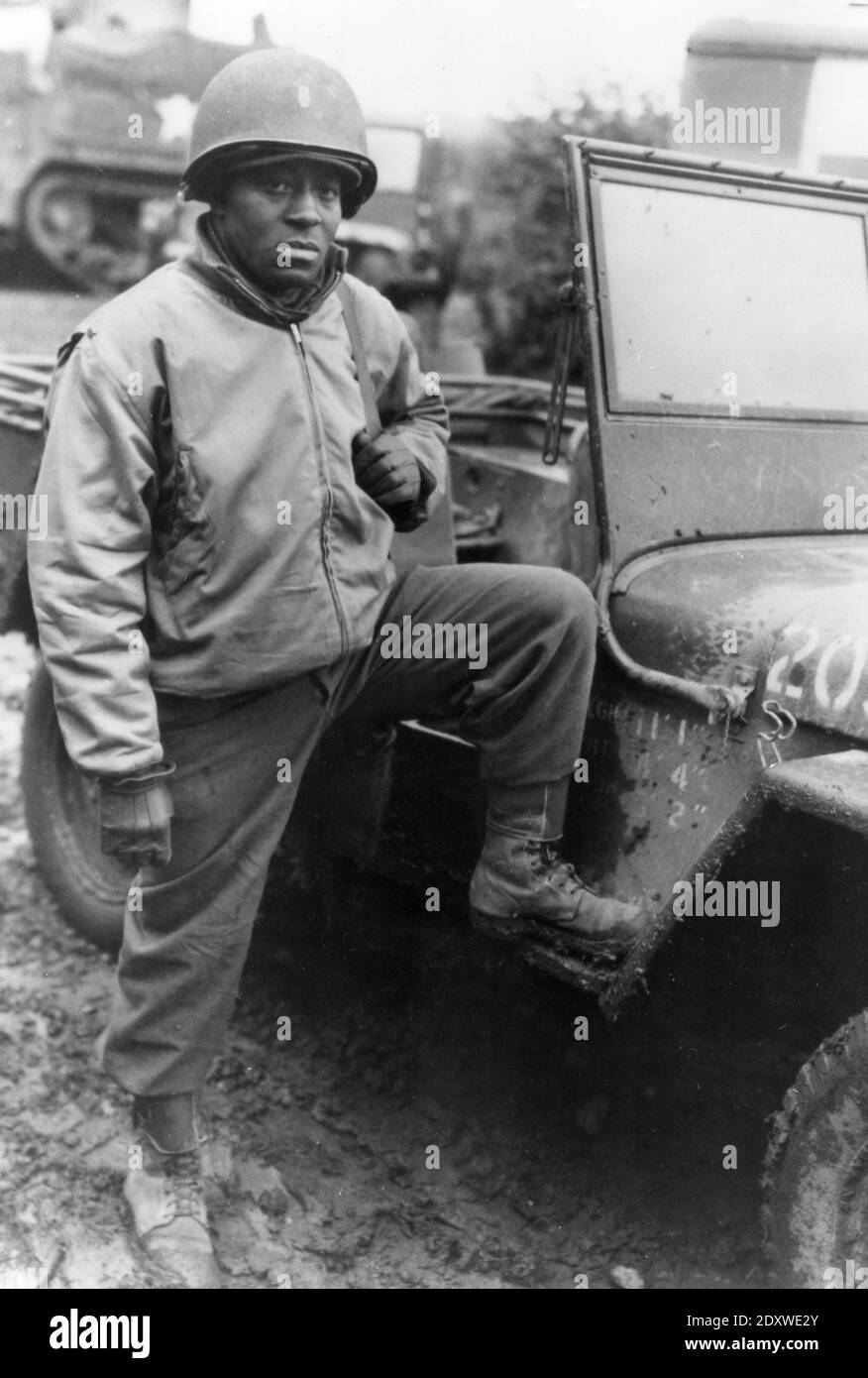 2nd lt Clarence fodbold France 1944 Stock Photo
