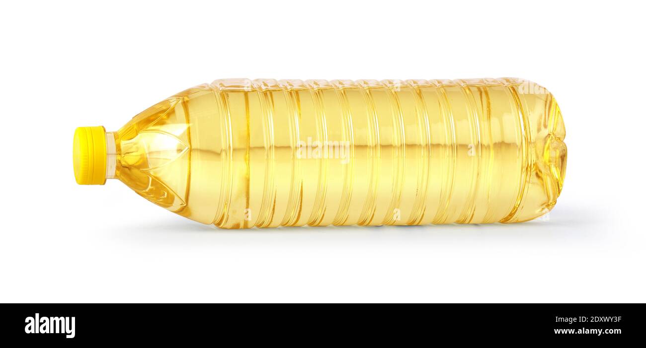 oil plastic bottle isolated on white background with clipping path